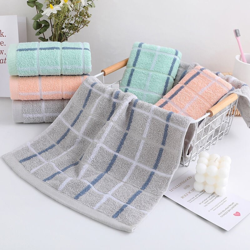 80g Cotton Towel, Cross-Border, Extra-Long, Extra-Large, Plaid Towel, Cross-Border Sports Towel, Bath Towel, Back-Wiping Towel, Return Gift, Wholesale