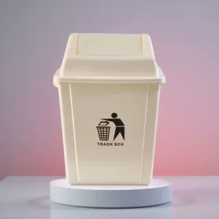 现货加厚带盖脚踏垃圾桶家用厨房商用大容量分类垃圾箱印刷logo