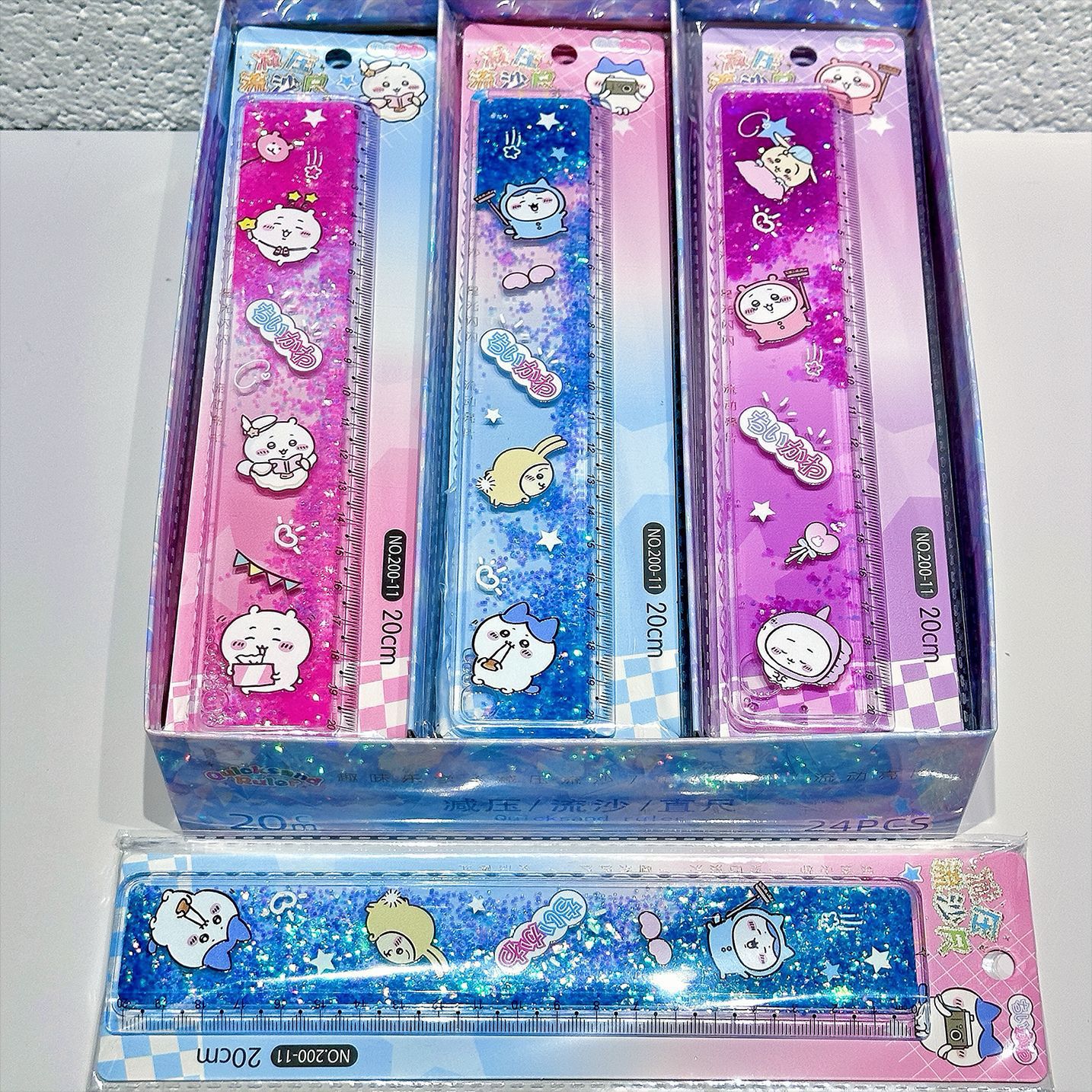 Usaqi arena flotante regla recta 20cm creativa Ji-Kawa regla de onda regla de alto valor de papelería al por mayor