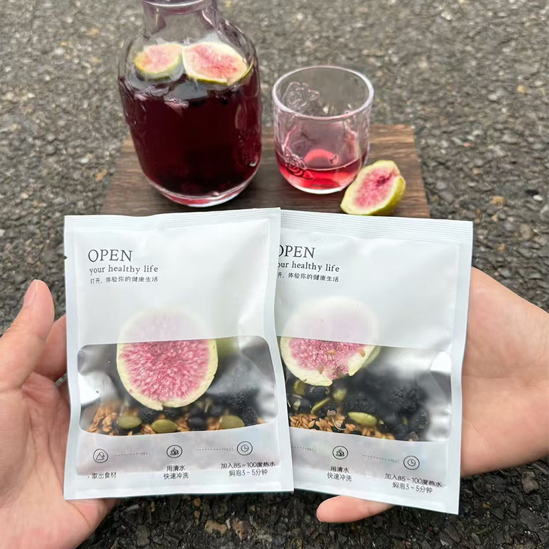 亚麻籽无花果茶种子循环茨养茶养雌茶黑豆桑葚茶女神茶抖音代发