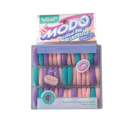 Simple and Elegant Candy Color Series Children's Hair Rubber Bands Towel Circle Hair Accessories Non-Damaging for Girls and Toddlers