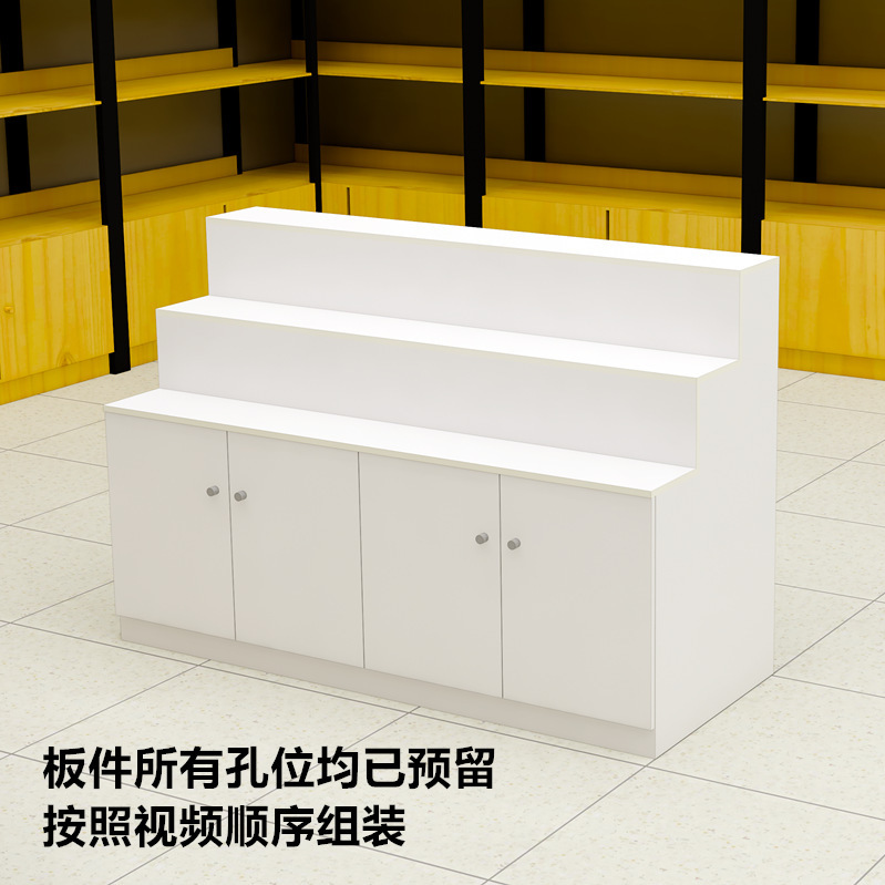 阶梯式鞋包化妆品假发展示柜鲜花台阶中岛台梯形货架网红直播柜子
