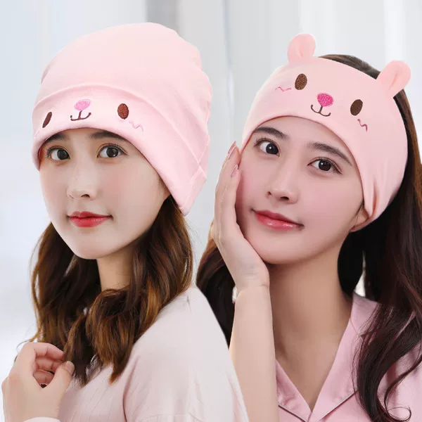 Pure Cotton Confinement Hat for Pregnant Women, Maternity Headscarf, Headband, 34 Months 56 Spring and Summer Women's Windproof Postpartum Supplies