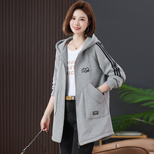 休闲中长款风衣外套加肥加大码中老年妈妈装女装秋装一件代发7111
