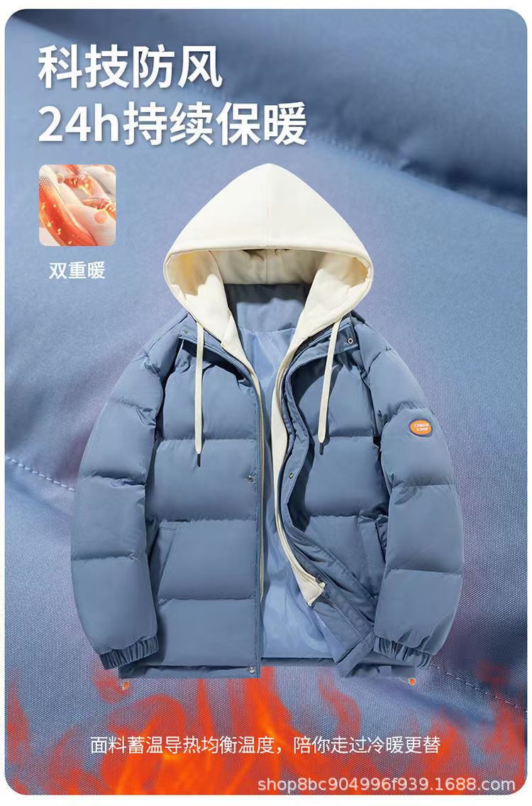 超厚防寒高中生羽绒服男士冬季国潮牌情侣装短款详情9
