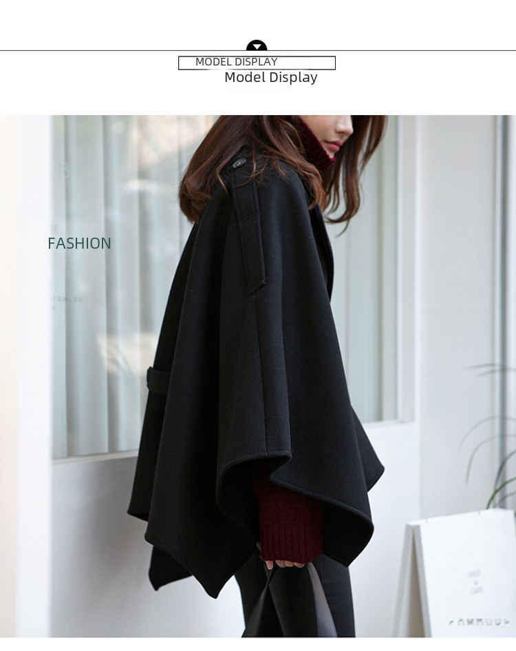 Wollmantel Damen Winter 200kg Neujahrstag Kriegsmantel Mantel lang locker Schnürschal Cape gepolsterter Mantel_voghion.com