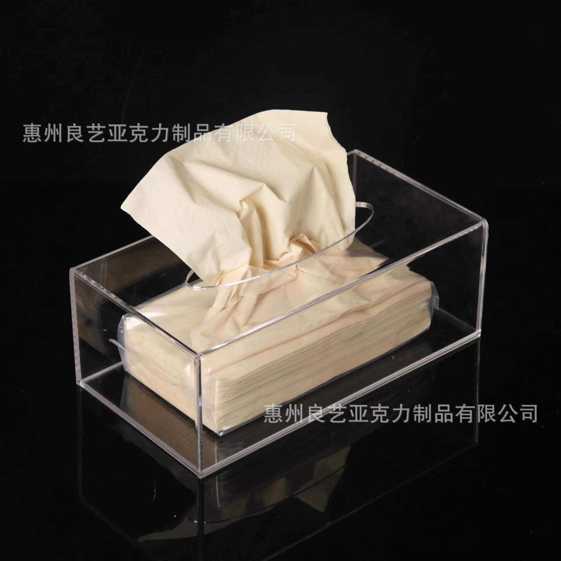 跨境爆款透明亚克力纸巾盒酒店纸巾盒卫生间纸巾盒车用抽纸盒