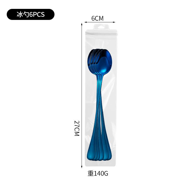 Cuchara de hielo afilada-azul 6 pack