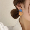 Silver needle, design cartoon summer earrings, silver 925 sample, Japanese and Korean