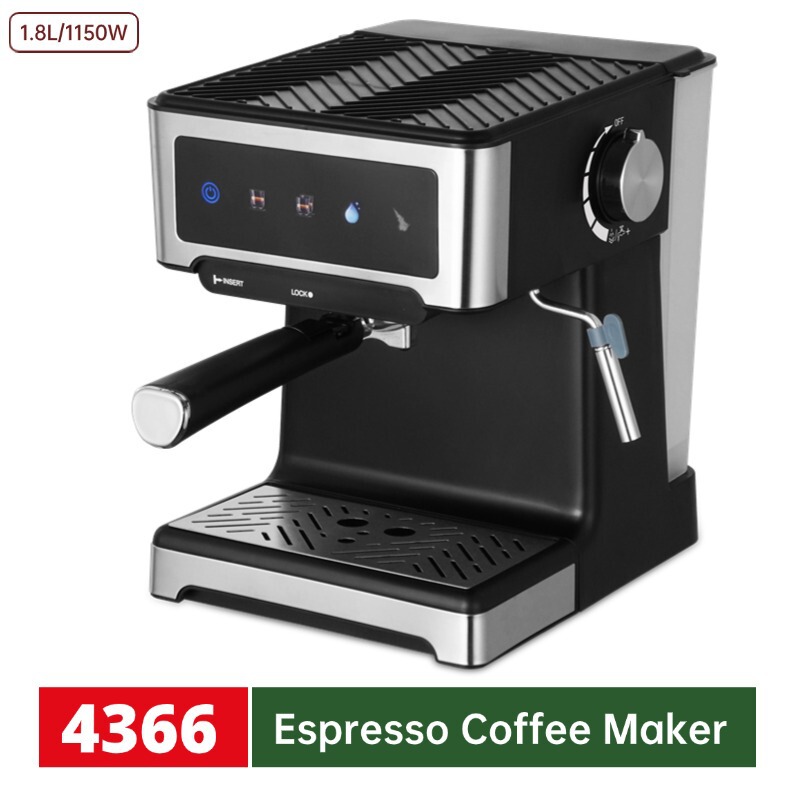 High-Quality Stainless Steel Multifunctional Easy-To-Operate 20Bar Semi-Automatic Espresso Coffee Machine for Home and Office Use Cross-Border
