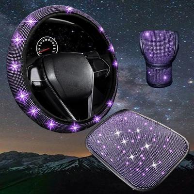 Anti-Slip Handlebar Cover for All – Steering wheel cover - deep-violet-38cm