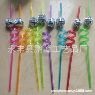8PCs disco mirror ball colorful straw Christmas party ornaments decoration disco Christmas ball decoration