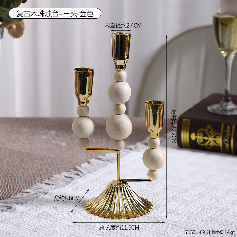北欧浪漫烛光晚餐道具餐桌装饰品摆设家用现代简约轻奢蜡烛台摆件|undefined