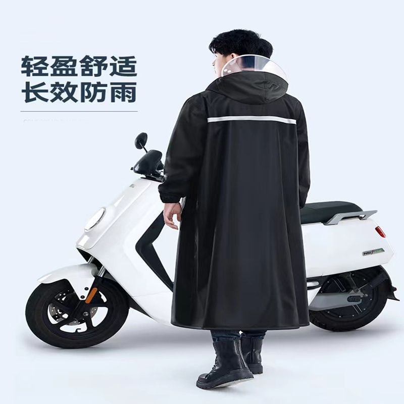 宅配便員は、ロング全身防雨特大大人用ワンピース電気自動車厚く通気性のあるレインコートを着用できます。|undefined
