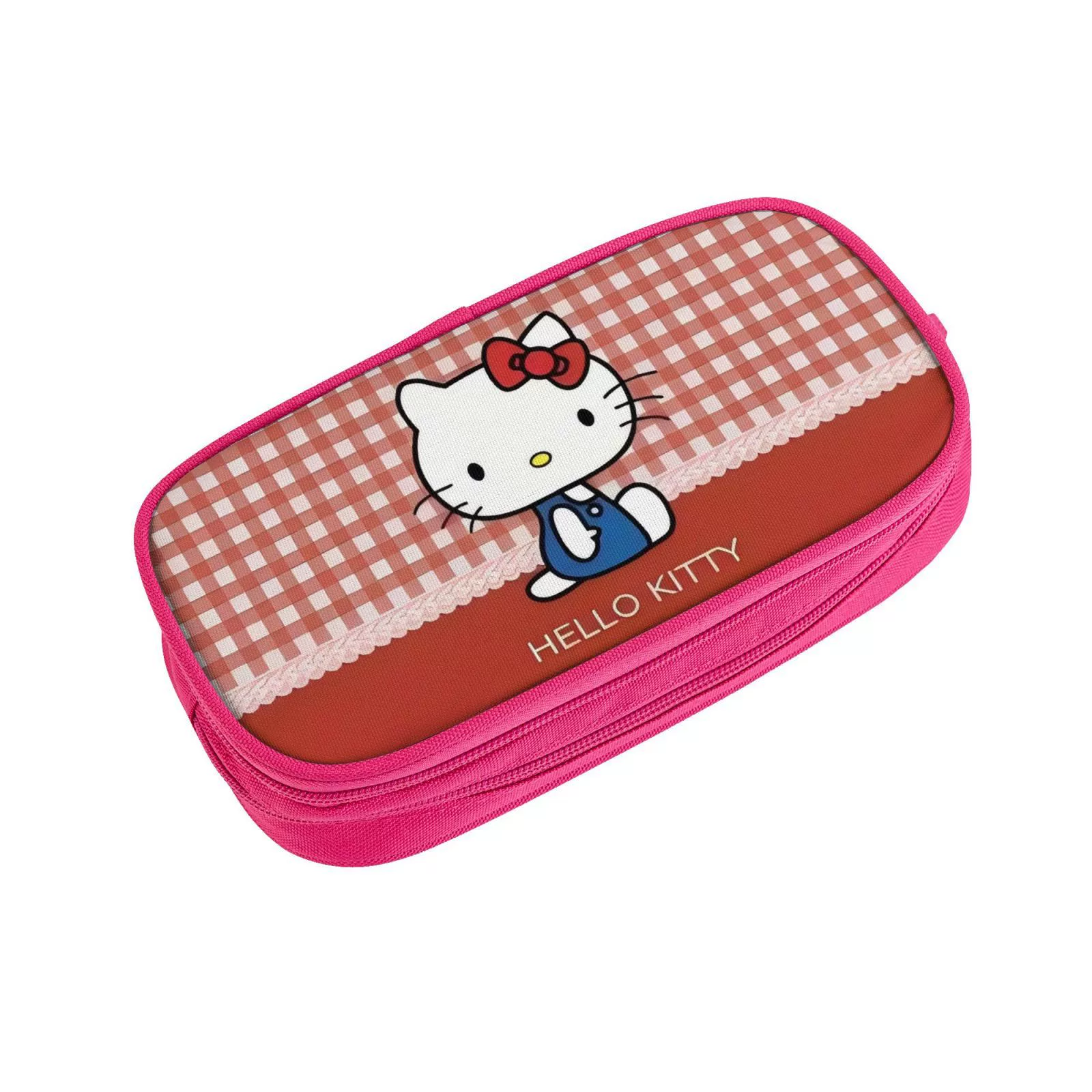 Hello Kitty, фуксия двухслойный мультяшный пенал для начальной школы, новая коллекция, начальная и средняя школа
