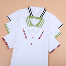 2023夏季新品儿童校服短袖T恤POLO衫中大男童女童班服学幼儿园服