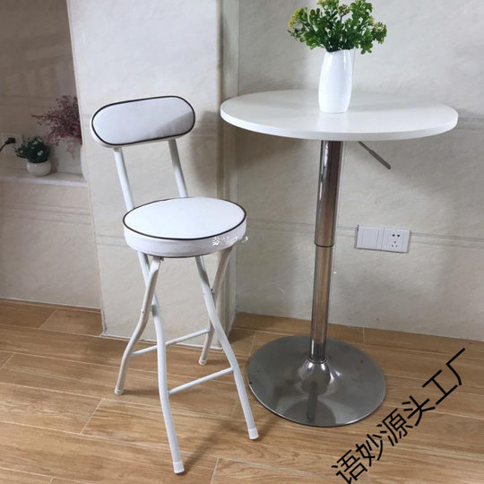 High stool foldable folding bar chair upholstered bar chair steel folding chair folding chair high chair small generation hair.