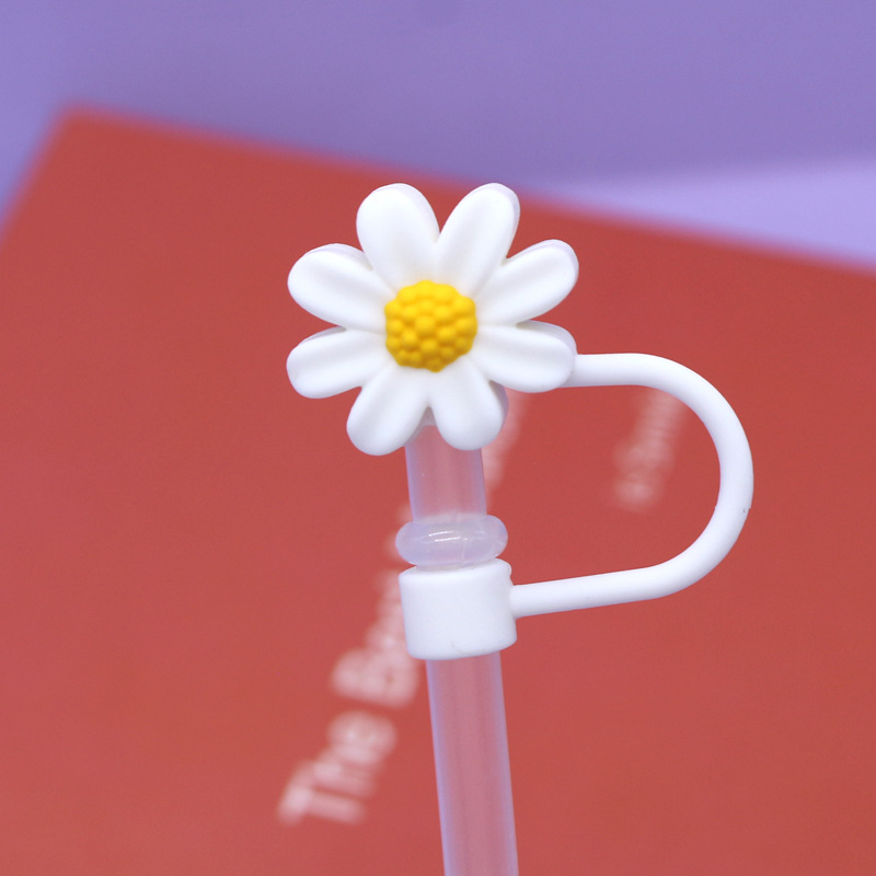 Silicona crisantemo blanco 8mm