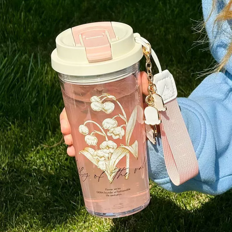 High quality handheld straw with glass, high-quality style
