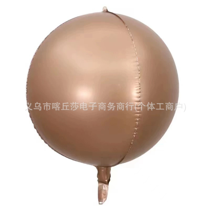 4d铝膜气球18寸22寸立体正圆形金色银色铝箔气球装饰布置厂家批发|undefined