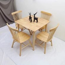 (方桌)简约全实木小方桌小户型家用餐桌洽谈餐厅咖啡厅出租屋