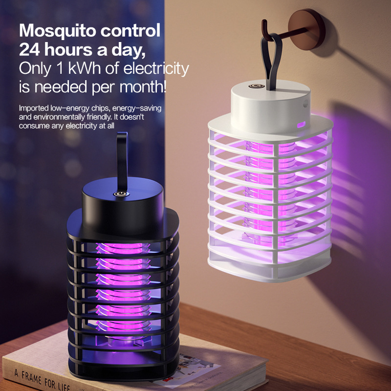 Cross-border new electric shock mosquito killer household indoor LED wall-mounted mosquito killer mosquito repellent USB rechargeable mosquito trap artifact