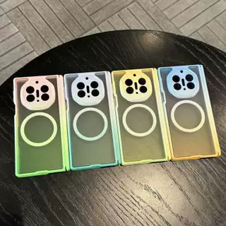 适用三星Z Fold8手机壳渐变色炫彩双中轴全包软边保护磁吸手机壳