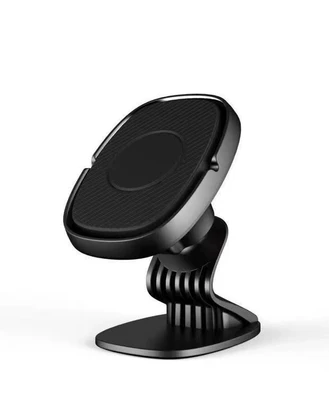 Magnetic suction car bracket 360-degree three-dimensional rotation car magnetic suction mobile phone bracket center console navigation bracket manufacturer (Car phone holder) - black