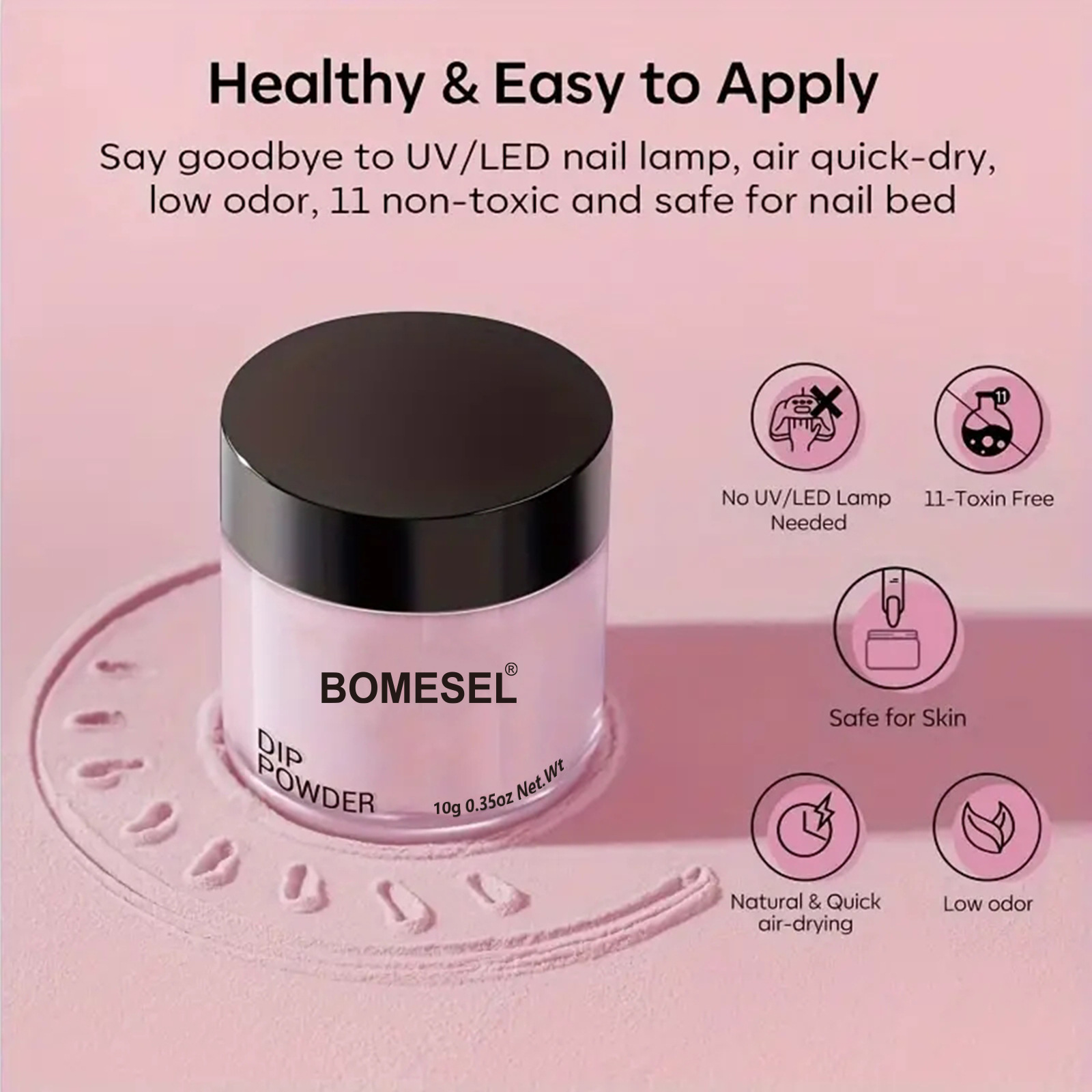 Polvo de inmersión de uñas, polvo de inmersión de polvo de uñas, polvo de inmersión de polvo