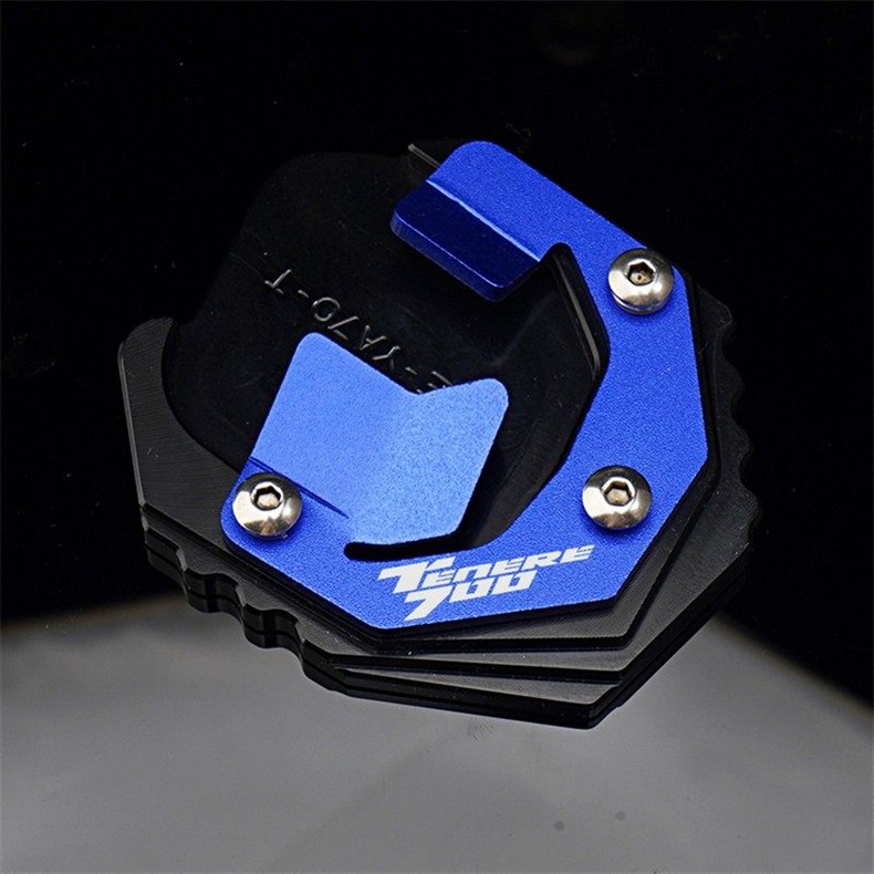 Suitable for Yamaha Tenere700 19-23 Modified Aluminum Alloy Side Support Stand with Enlarged Base and Widened Pad