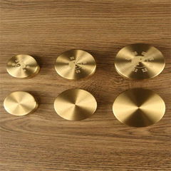 黃銅光面八卦圖鎮尺大中小號 實心圓形文房四寶鎮紙書桌文房配件