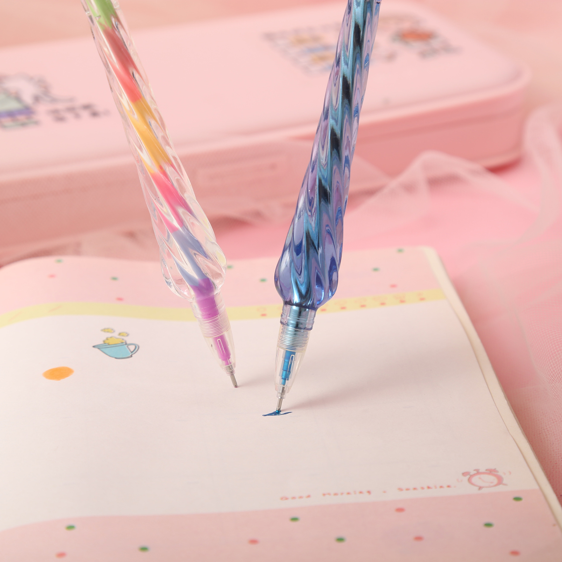 晨兮亚克力笔杆彩色双线笔立体轮廓笔中小学生diy手账标记笔-阿里巴巴