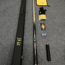 野豹球杆G5同款印花一体杆通杆斯诺克黑八台球杆小头杆