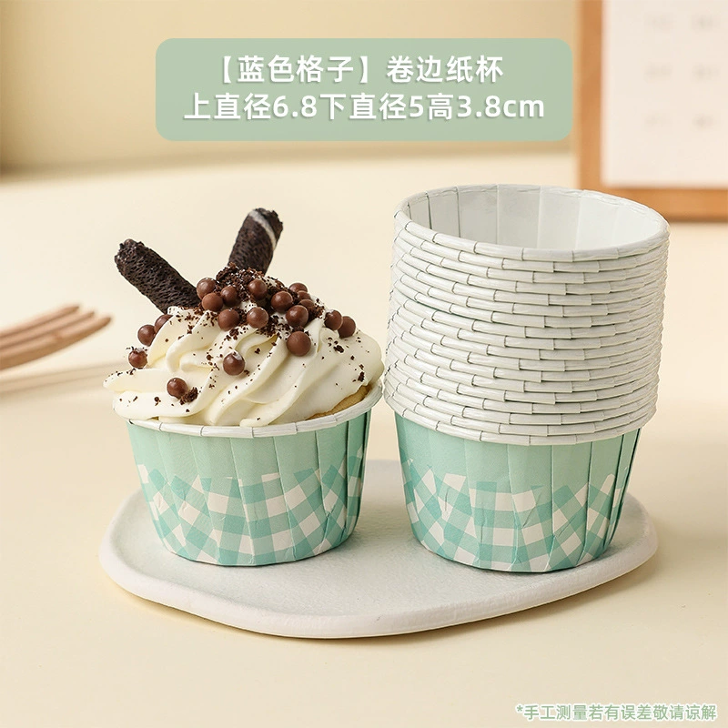 Печатные силиконовые формочки MeiDi Christmas Cupcake Cartoon Rolled-Edge Muffin Cups, термостойкие бумажные формочки для выпечки, упаковка 50