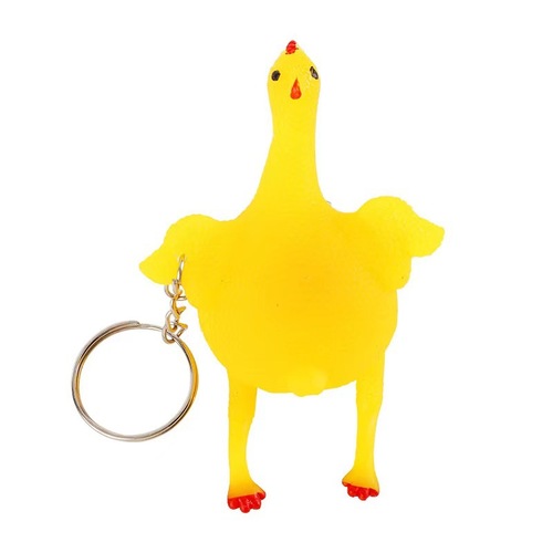 Creative toys spoof the laying hen, pinch and squeeze the laying hen to vent, chicken keychain, venting, decompressing, prank manufacturer wholesale