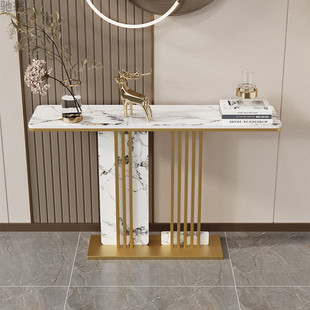 Rock Board Italian Modern Light Luxury Simple Home Creative Home End View Desk Wall-shaped Half-round Living Room Entrance