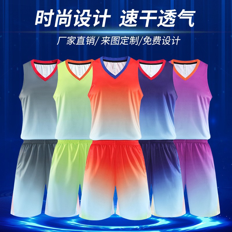 New Basketball Uniform Set for Women, Adult and Children, Breathable Professional Men's Basketball Training Jersey, Customizable