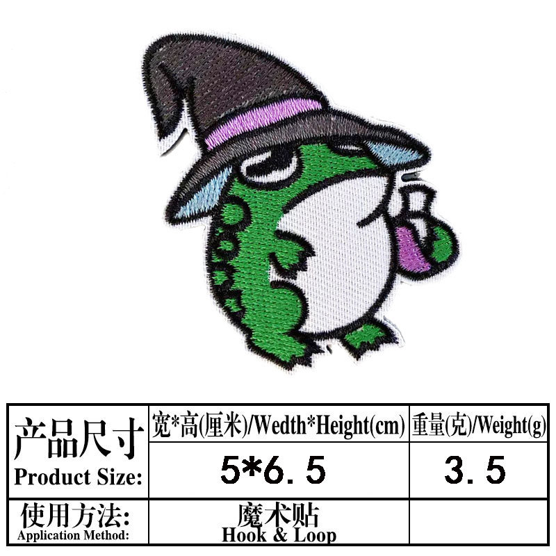 Bordado Velcro dibujos animados animal frito bolsa de medicina con cuchillo humor moral táctico parche de tela insignia bolsa tapa Decoración