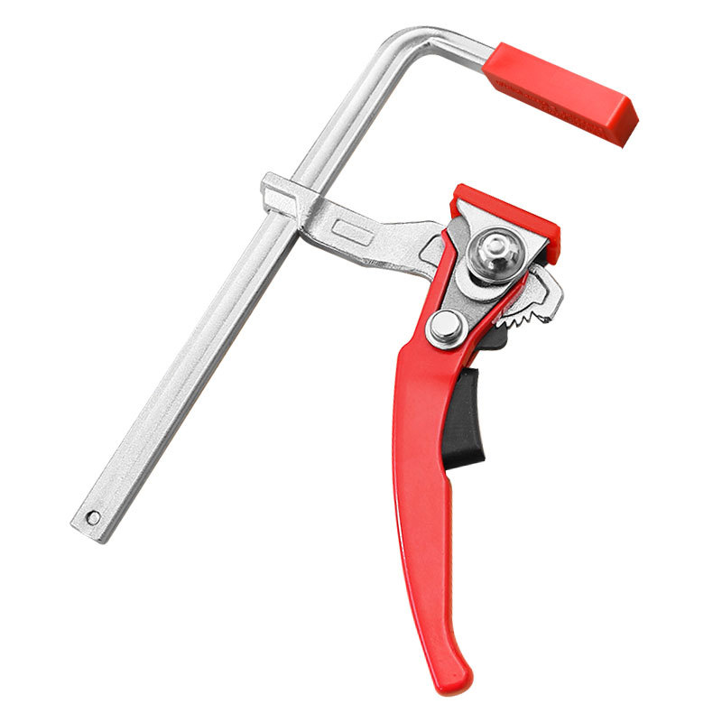 Cadena de trinquete de cabeza cuadrada rápida F-clamp fijación especial de empalme de carpintería almohadilla antideslizante anti-daño ahorro de mano de obra herramienta de sujeción de alta eficiencia