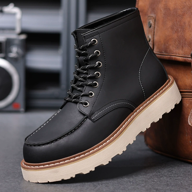 Martens, winter retro boots, genuine leather
