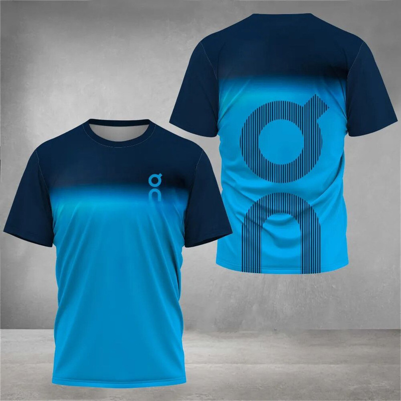 国境を越えた貿易アウトドアフィットネススポーツウェア男性と女性の半袖Tシャツカジュアルトップス夏速乾性素材トレーニングウェア|undefined