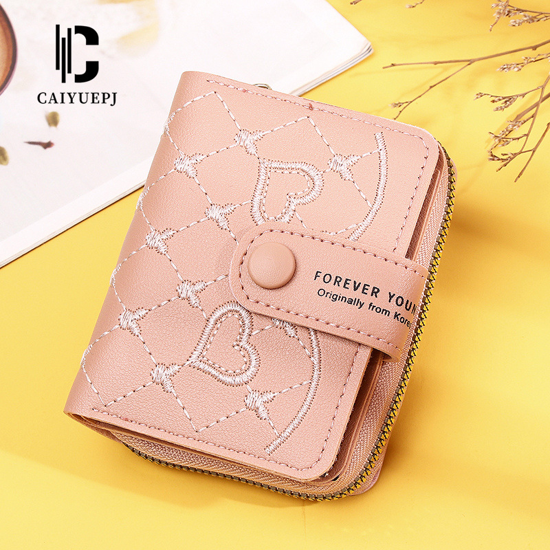 52g Weight Polyester Lining Material Zipper, Hidden Buckle Closure Type Small Wallets Bags Type 1 Piece Quantity Holiday, Daily Occasion Pu Leather Material Heart Shape, Solid Color Pattern All Seasons Season Women's Gender Simple Style Style Square Shape Women's Heart Shape Solid Color Pu Leather Zipper Hidden Buckle Wallets 7