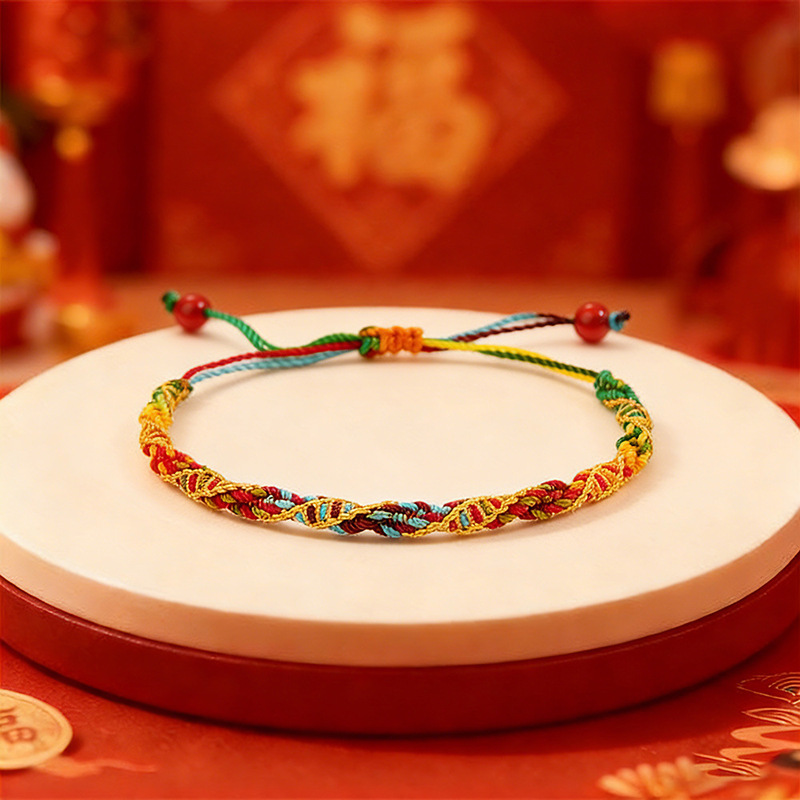 Colorful Rope Bracelet for Dragon Boat Festival, Red String, Handmade, Can Be Threaded with Beads, Small Zongzi, Children's Baby Colorful Thread
