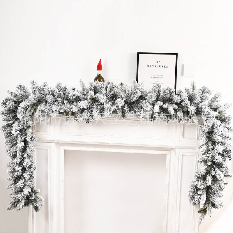 工場直販クリスマス籐 270 センチメートル混合 PE 植毛クリスマス装飾ホリデードアフレーム装飾ショッピングモール籐|undefined