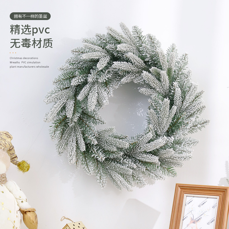 Amazon para Navidad PE mezclado guirnalda decoraciones puerta creativa colgante árbol de Navidad anillo adornos regalo