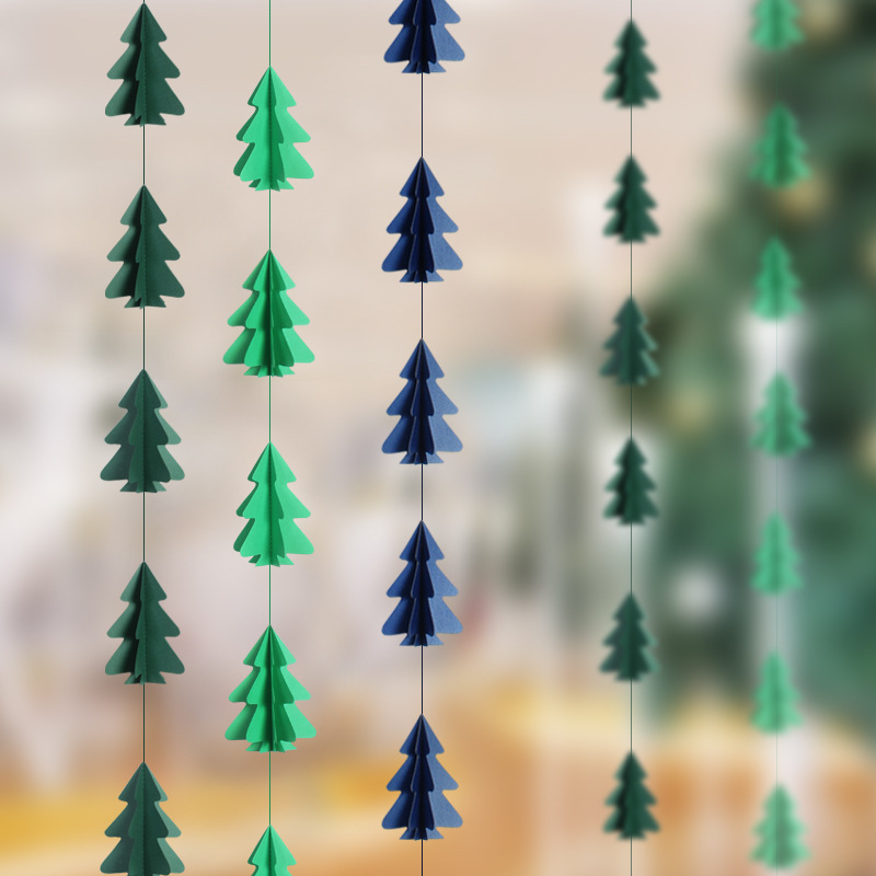 クリスマス装飾パーティー装飾用品立体ミニクリスマスツリー紙の花飾りショーウインドーの背景装飾|undefined