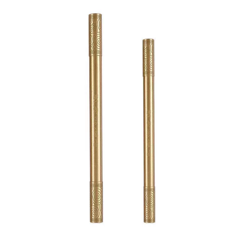 Copper rollerball pen with a gold tip for students