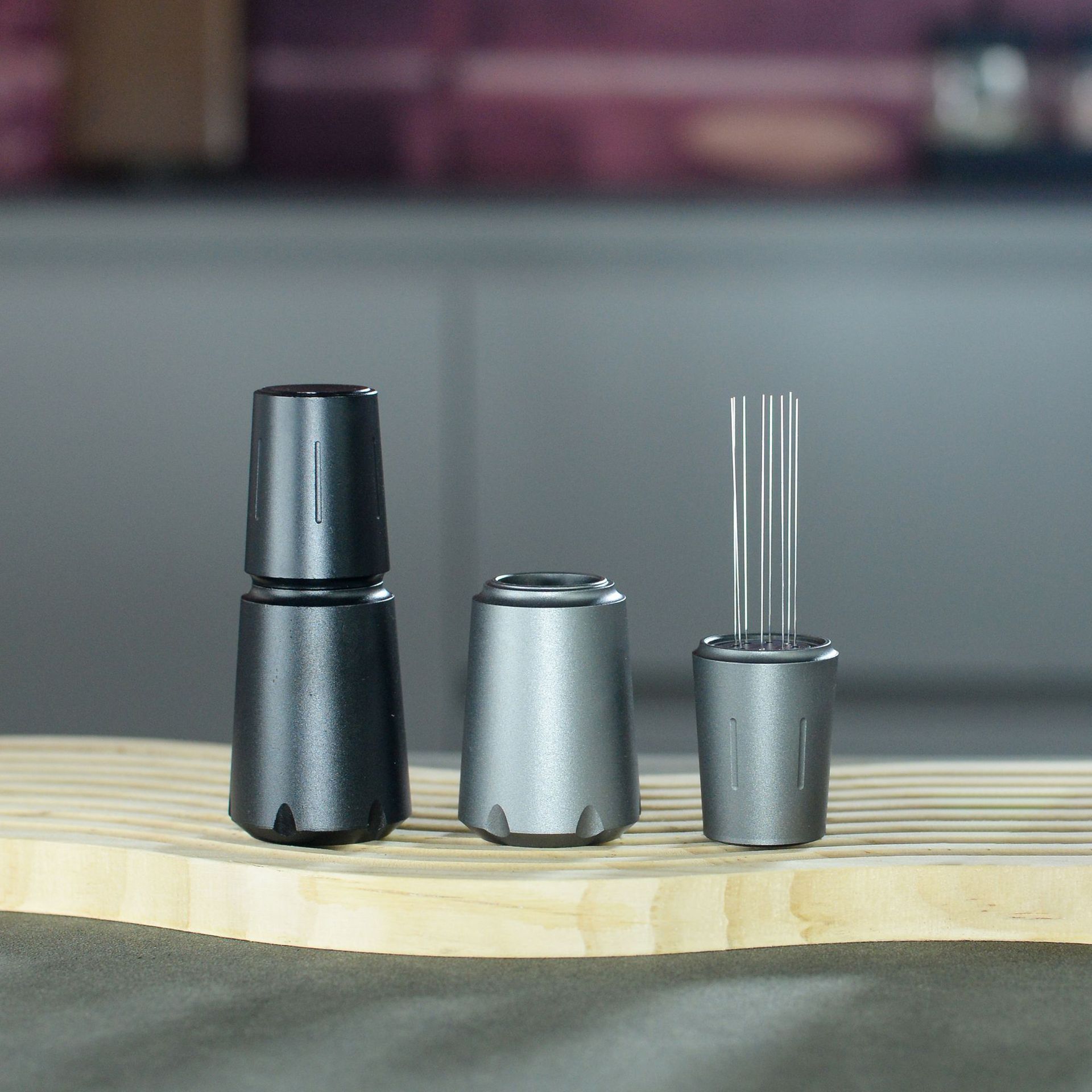 Nueva licuadora de la aguja del polvo flojo del café del acero inoxidable con la base que empareja el dispositivo uniforme del polvo del paño de la aguja de la extracción