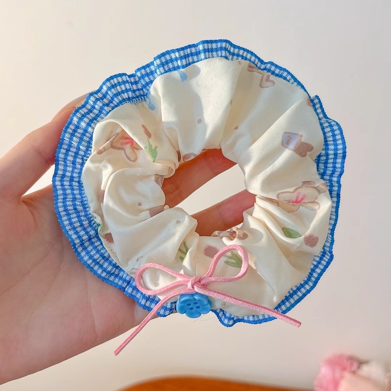 Lazo de encaje para niños, lazo para el cabello de intestino grueso, niña, bola, cabeza, cuerda para la cabeza, niña dulce, cola de caballo, cuerda para el cabello, tocado