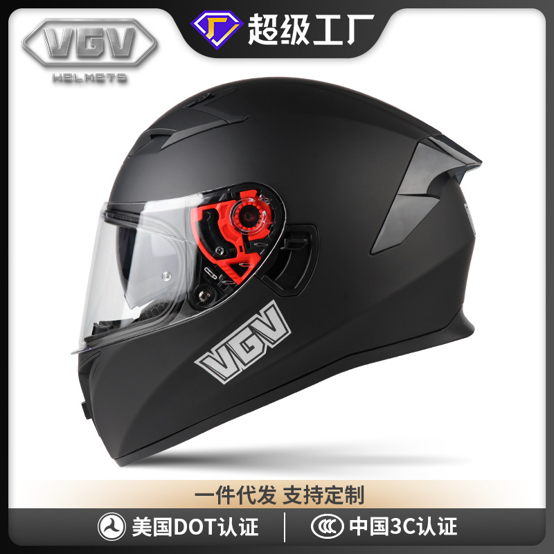 [En stock] Casco de motocicleta certificado 3c Casco completo para hombre Casco de seguridad de motocicleta de cuatro estaciones de doble lente de invierno